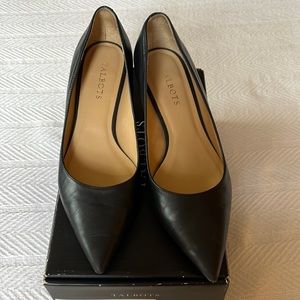 Talbots black all leather pump with 2” heel.